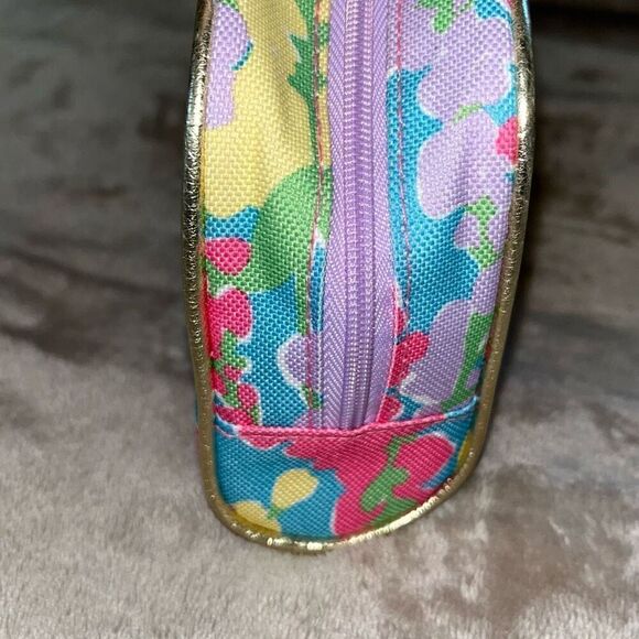Lilly Pulitzer for Estee Lauder Travel Makeup Cosmetics Bag Floral Print Zips - Picture 2 of 8
